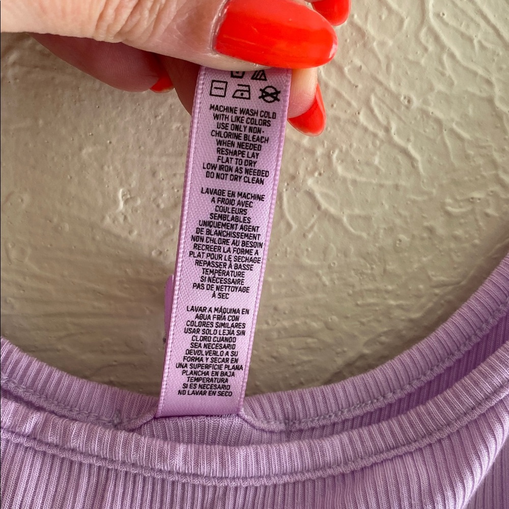 NEW SKIMS Soft Lounge Long Ribbed Cami Slip Dress Size L Sugar Plum Lilac Purple - Picture 9 of 11